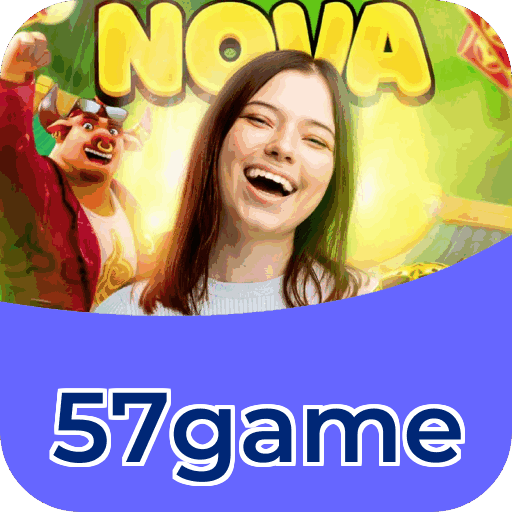 Plataforma 57game mostrando interface moderna, jogos certificados e recursos de segurança licenciados