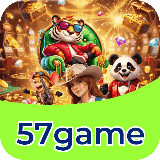 Interface do aplicativo 57game mostrando jogos disponíveis no iOS e Android